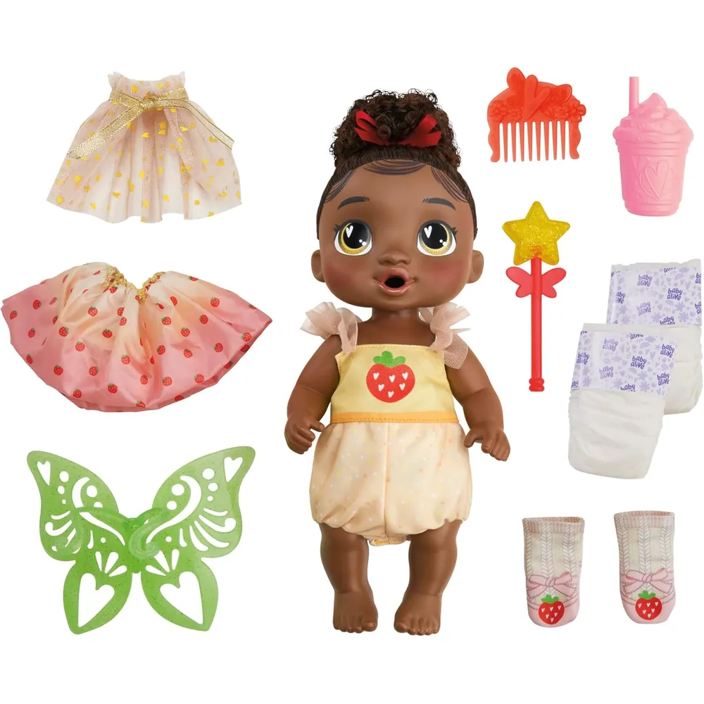Baby Alive Fairy Fashions Berry Boo ropa y accesorios cabello negro