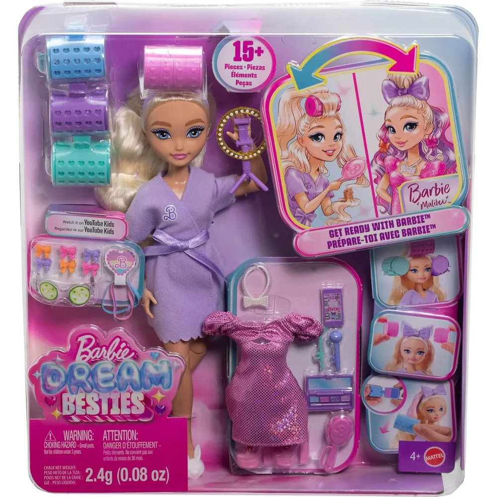 BARBIE DREAM READY MALIBU MUÑECA CON ACCESORIOS CABELLO