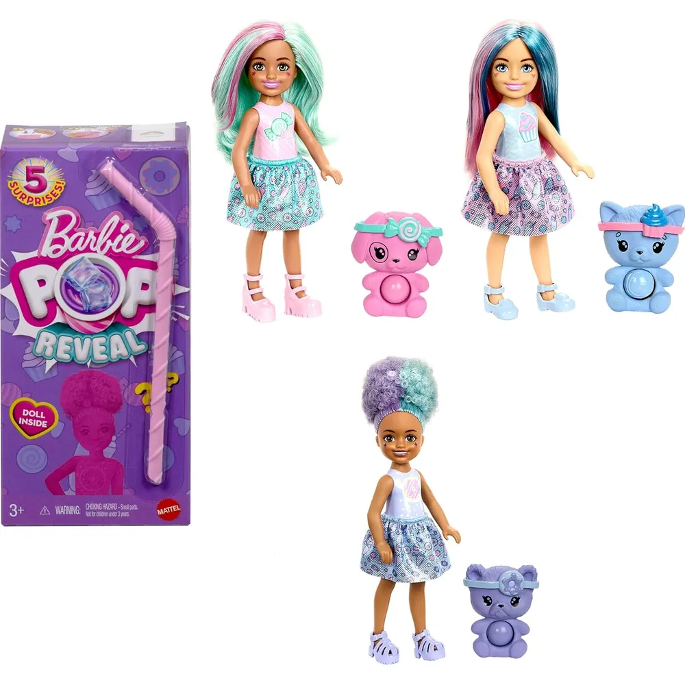 BARBIE CHELSEA POP REVEAL TREAT MUÑECA CON SORPRESAS