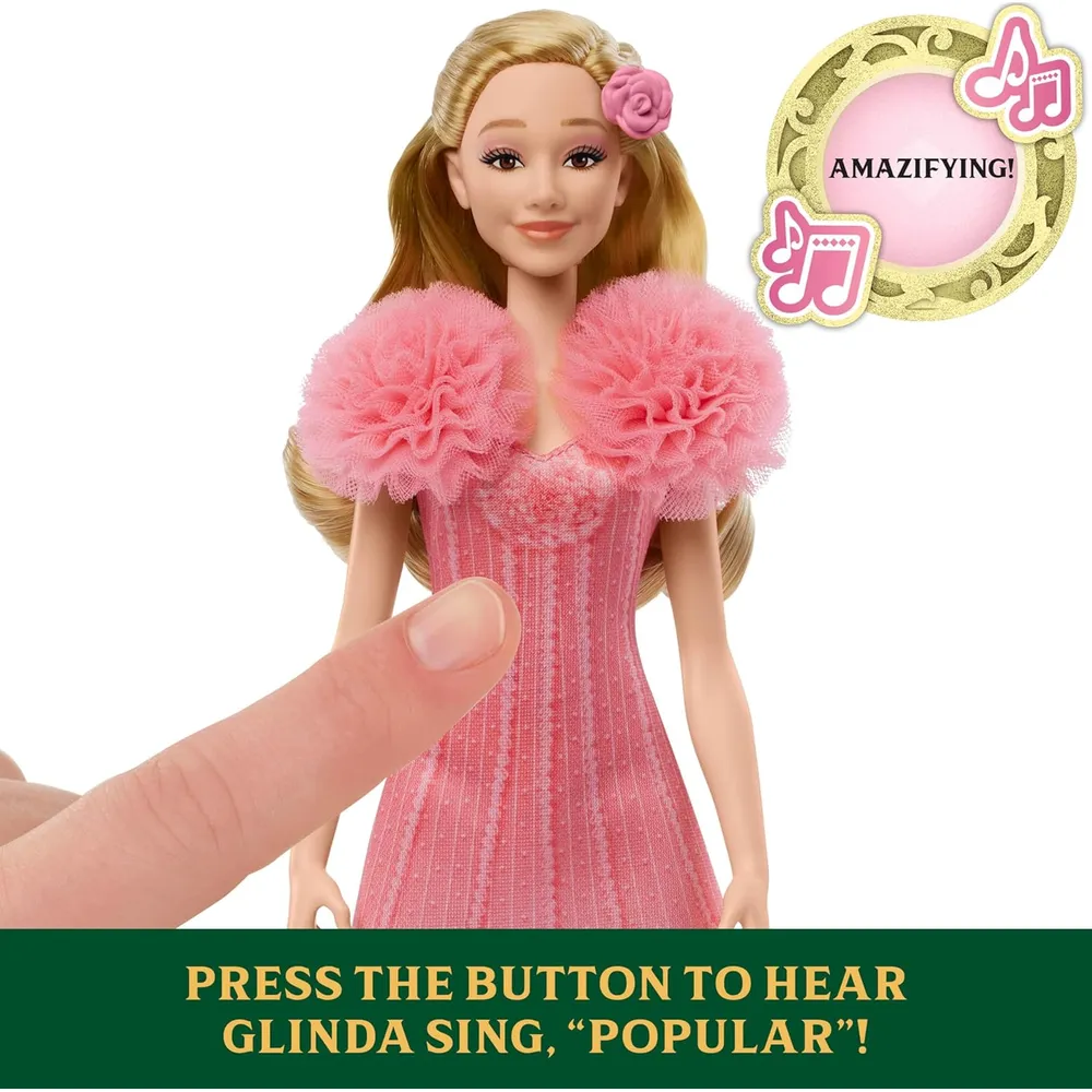 MUÑECA GLINDA CANTA "POPULAR" CON ATUENDO EXTRAÍBLE