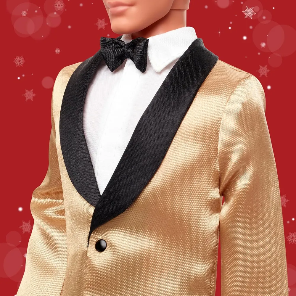KEN BARBIE SIGNATURE HOLIDAY 2025 RUBIO TRAJE DORADO