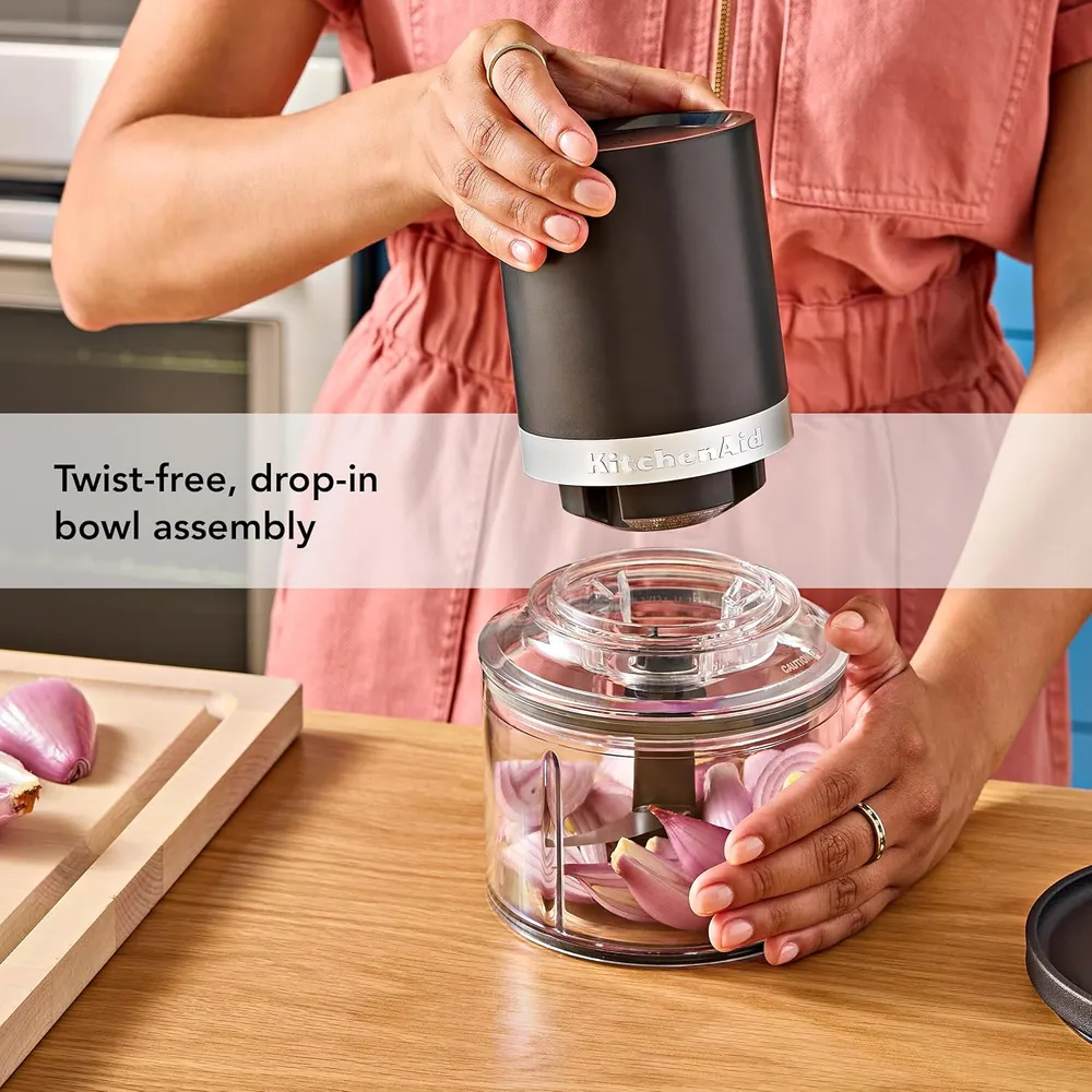 KITCHENAID, PICADORA INALÁMBRICA GO DE ARRIBA A ABAJO | NEGRO