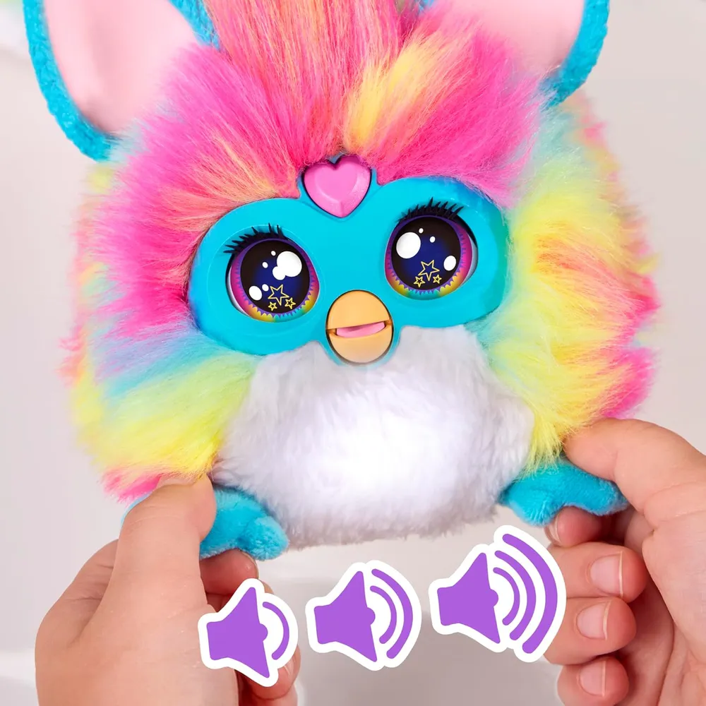 Furby DJ Peluche Electrónico con Música y Luces | Arcoíris