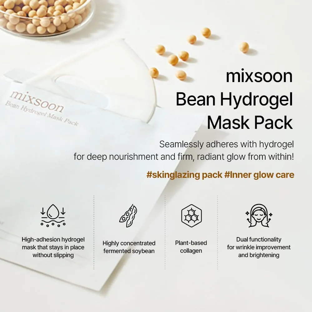 MIXSOON MASCARILLA FACIAL COLAGENO HIDROGEL 5 UNIDADES