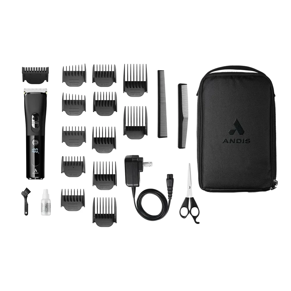 CORTADORA DE CABELLO ANDIS ENVISION 560547 INALÁMBRICA KIT 21 PZS | NEGRO