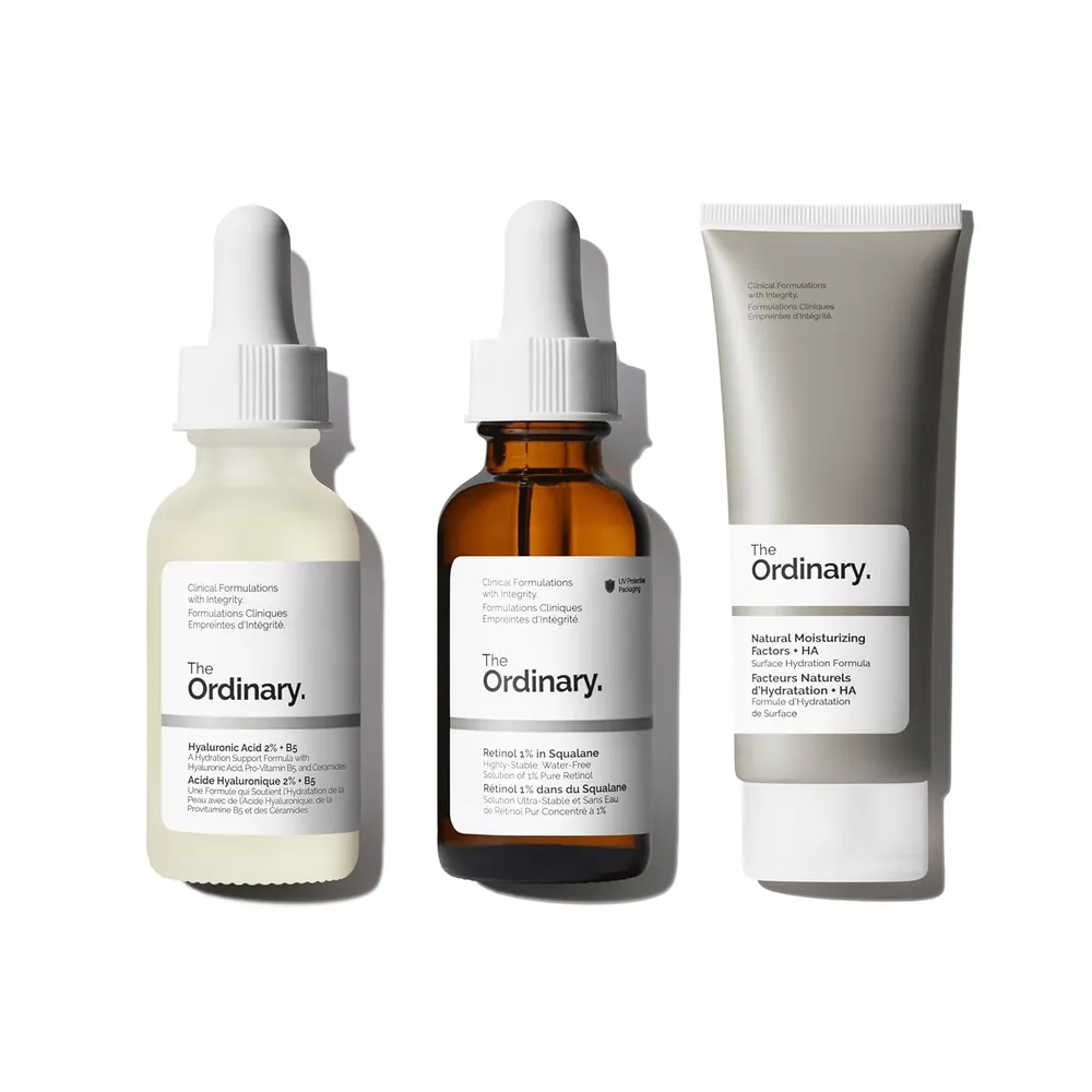 SET THE ORDINARY COLECCIÓN LÍNEAS FINAS ARRUGAS RETINOL ÁCIDO HIALURÓNICO FACTORES HIDRATANTES