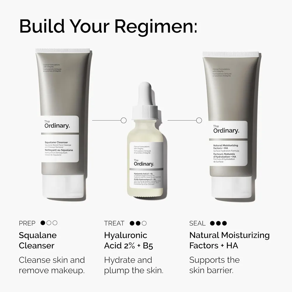 SET THE ORDINARY HYDRATING COLLECTION ÁCIDO HIALURÓNICO LIMPIADOR ESCUALANO