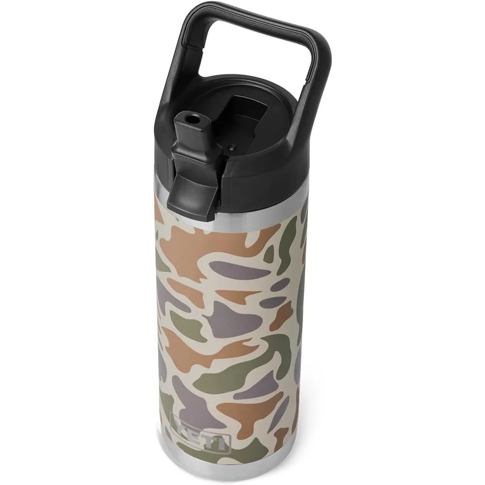 YETI Botella Rambler con Tapa de Cañita de 18 oz | Camuflaje
