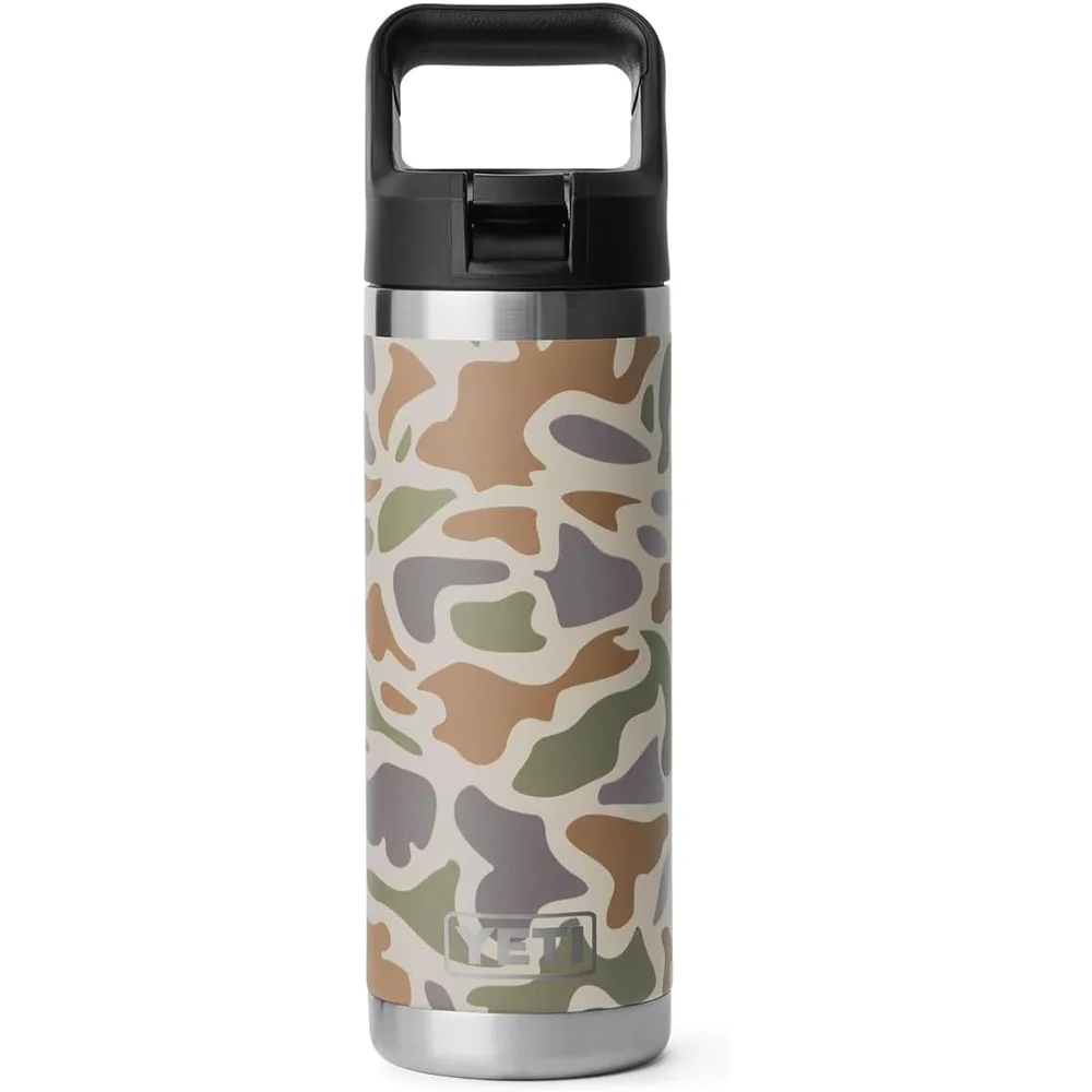 YETI Botella Rambler con Tapa de Cañita de 18 oz | Camuflaje