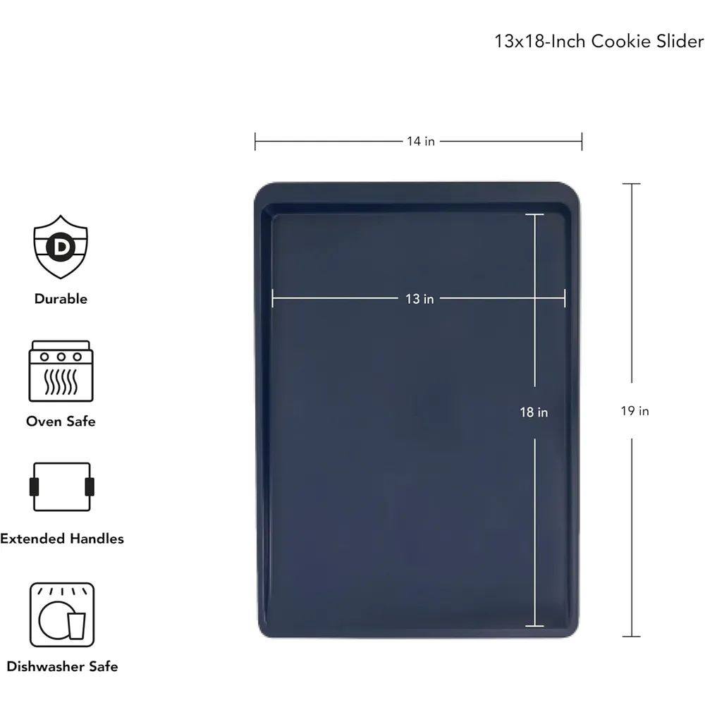 KitchenAid bandejas para galletas 33x46 cm, acero aluminizado | Azul tinta