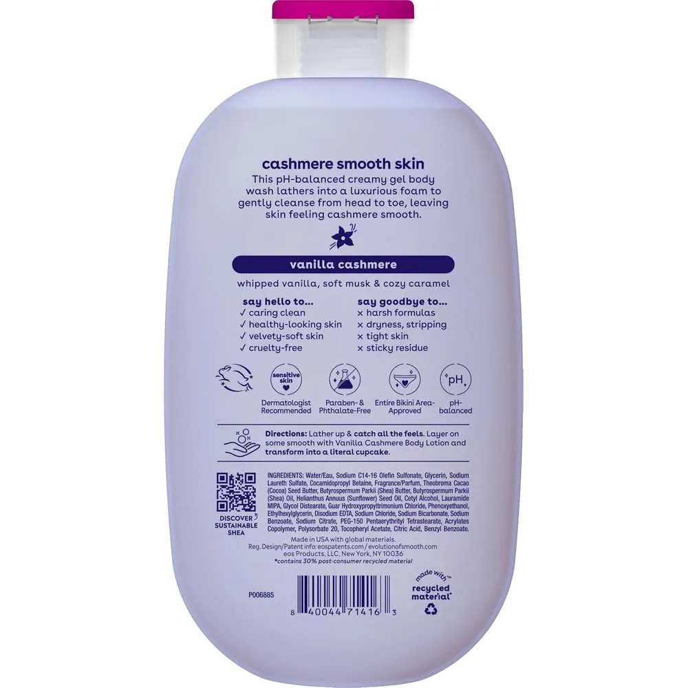 EOS Shea Better gel de baño hidratante Vanilla Cashmere | 473 ml