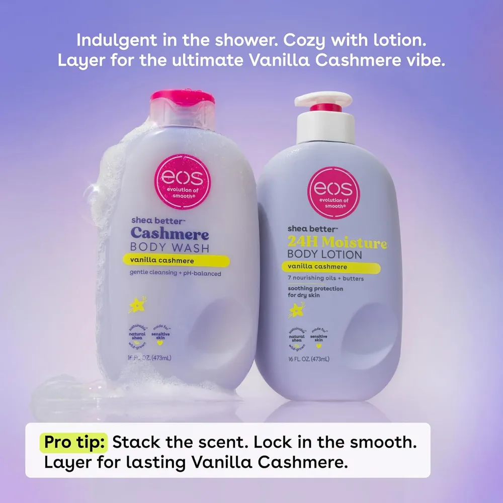 EOS Shea Better gel de baño hidratante Vanilla Cashmere | 473 ml