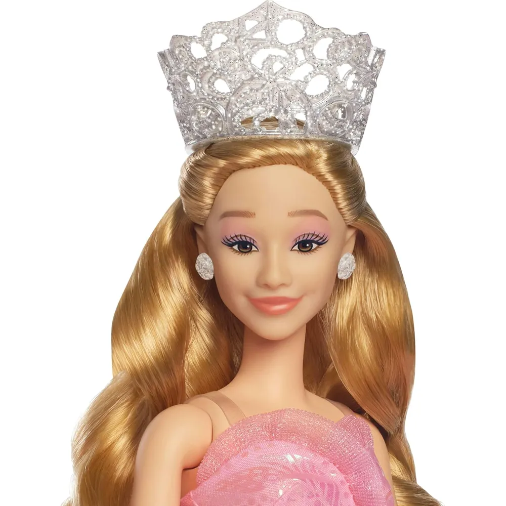 MUÑECA GLINDA WICKED MODA LUJO CON CORONA Y CESTRO