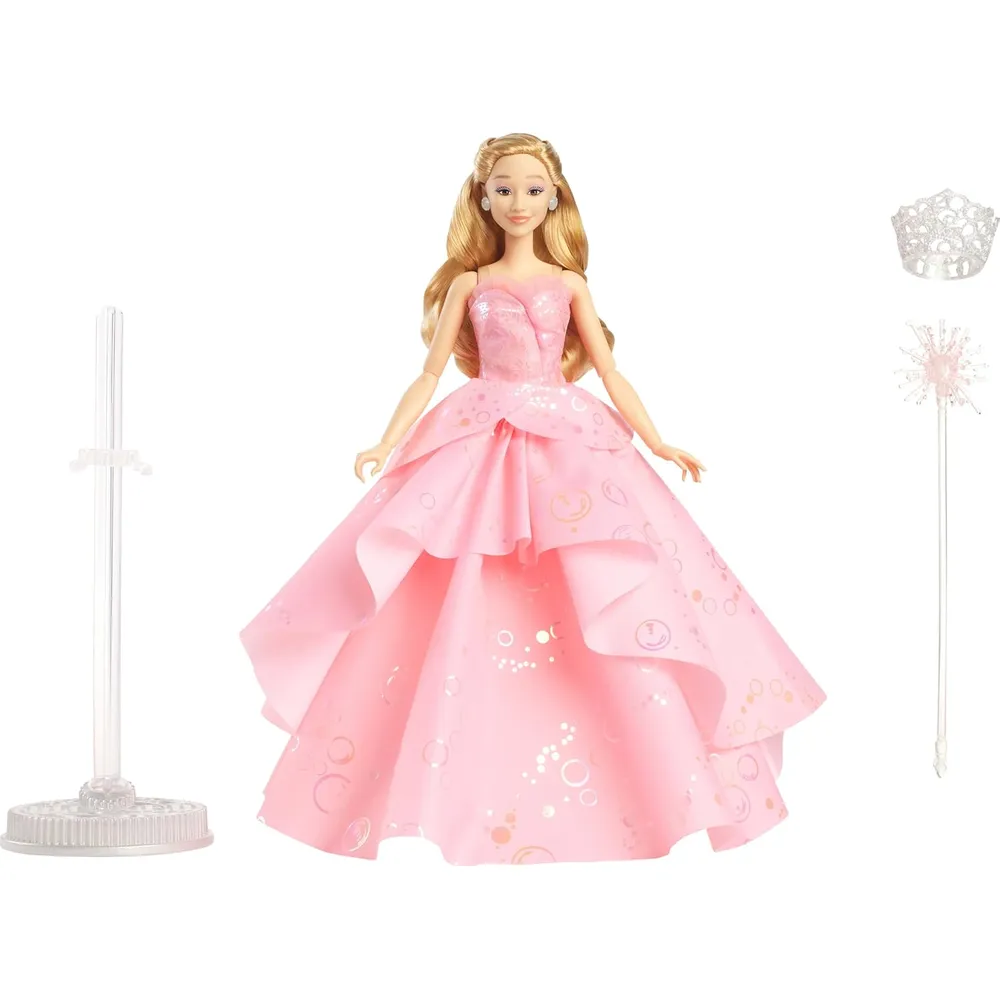 MUÑECA GLINDA WICKED MODA LUJO CON CORONA Y CESTRO