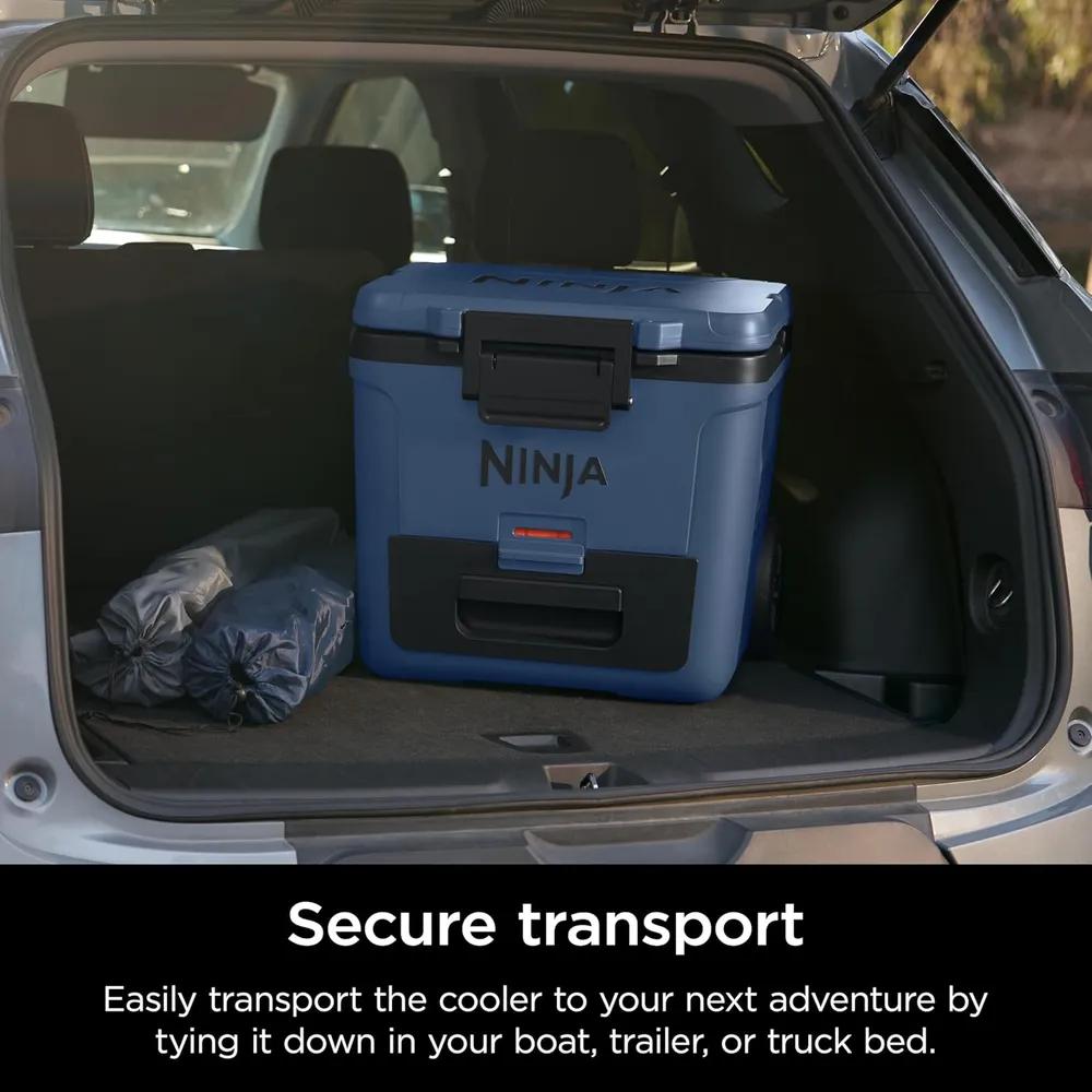 Ninja nevera portátil Frostvault FB230BL, con ruedas y cajón seco, 30 qt / 28,4 L | Lakeshore Blue