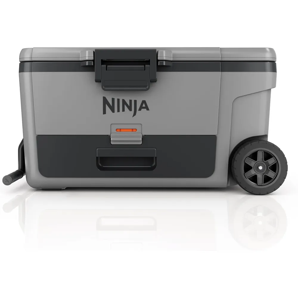 Ninja nevera portátil Frostvault FB265GY, con ruedas y cajón seco, 65 qt / 61,5 L | Gris