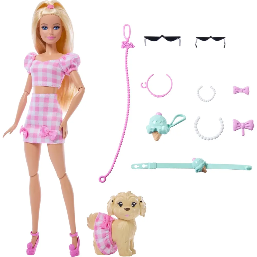 Barbie mascota perro ropa cuadros accesorios