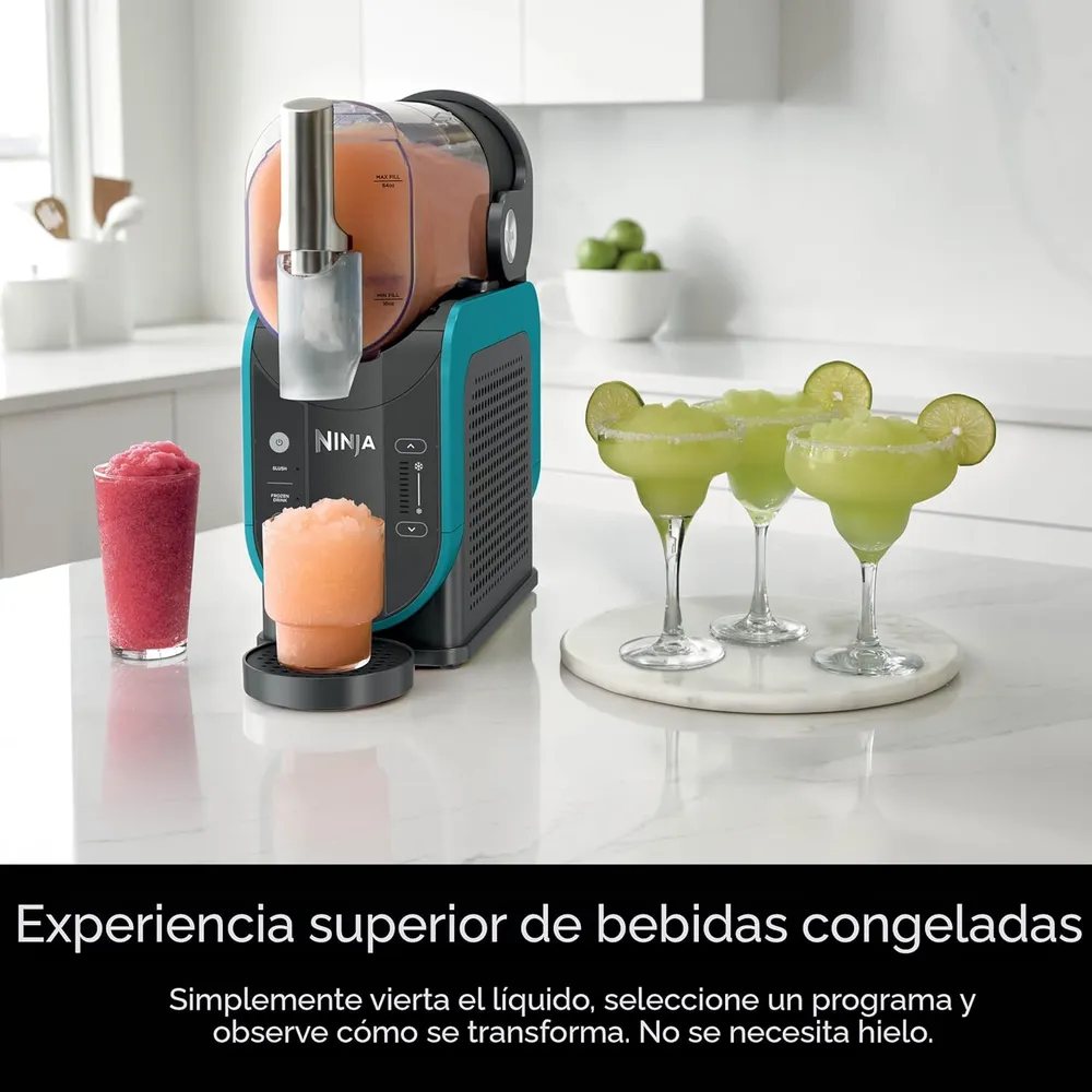 NINJA SLUSHI FS299, MÁQUINA BEBIDAS HELADAS 88 OZ / 2.6 L | VERDE AZULADO