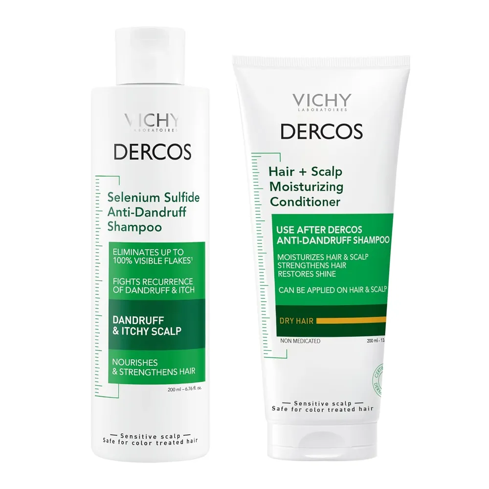 SET CHAMPÚ ANTICASPA & ACONDICIONADOR VICHY DERCOS 200 ML 2PZS