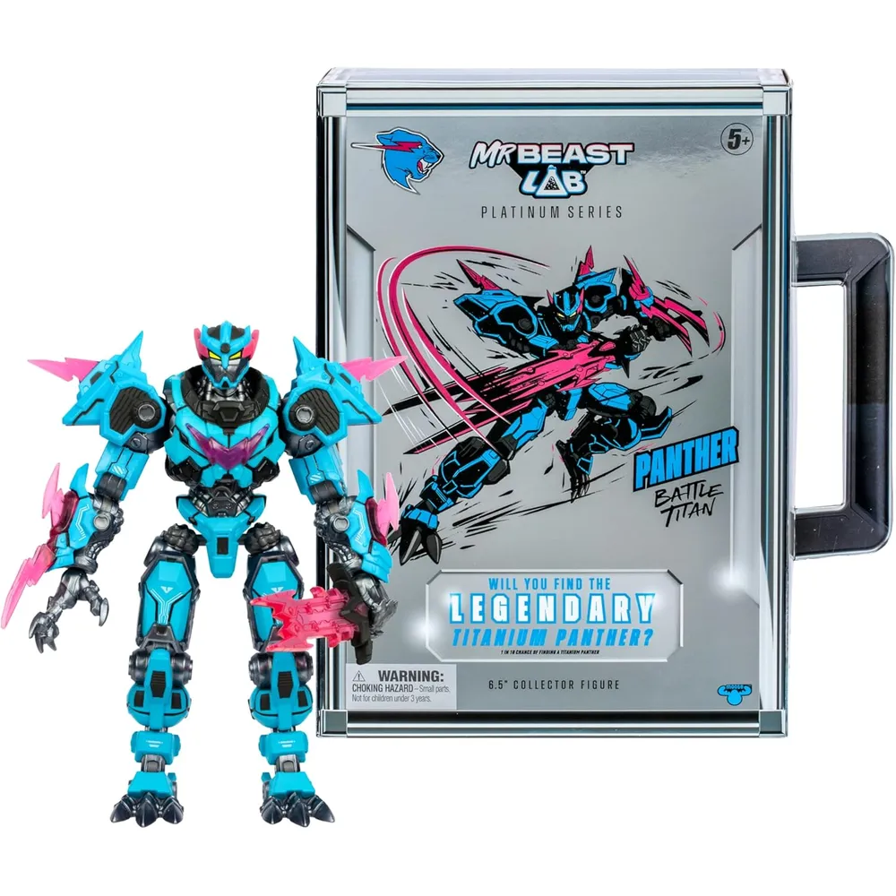 FIGURA MRBEAST LAB PANTERA TITAN PLATINUM 6.5" / 16.5 CM