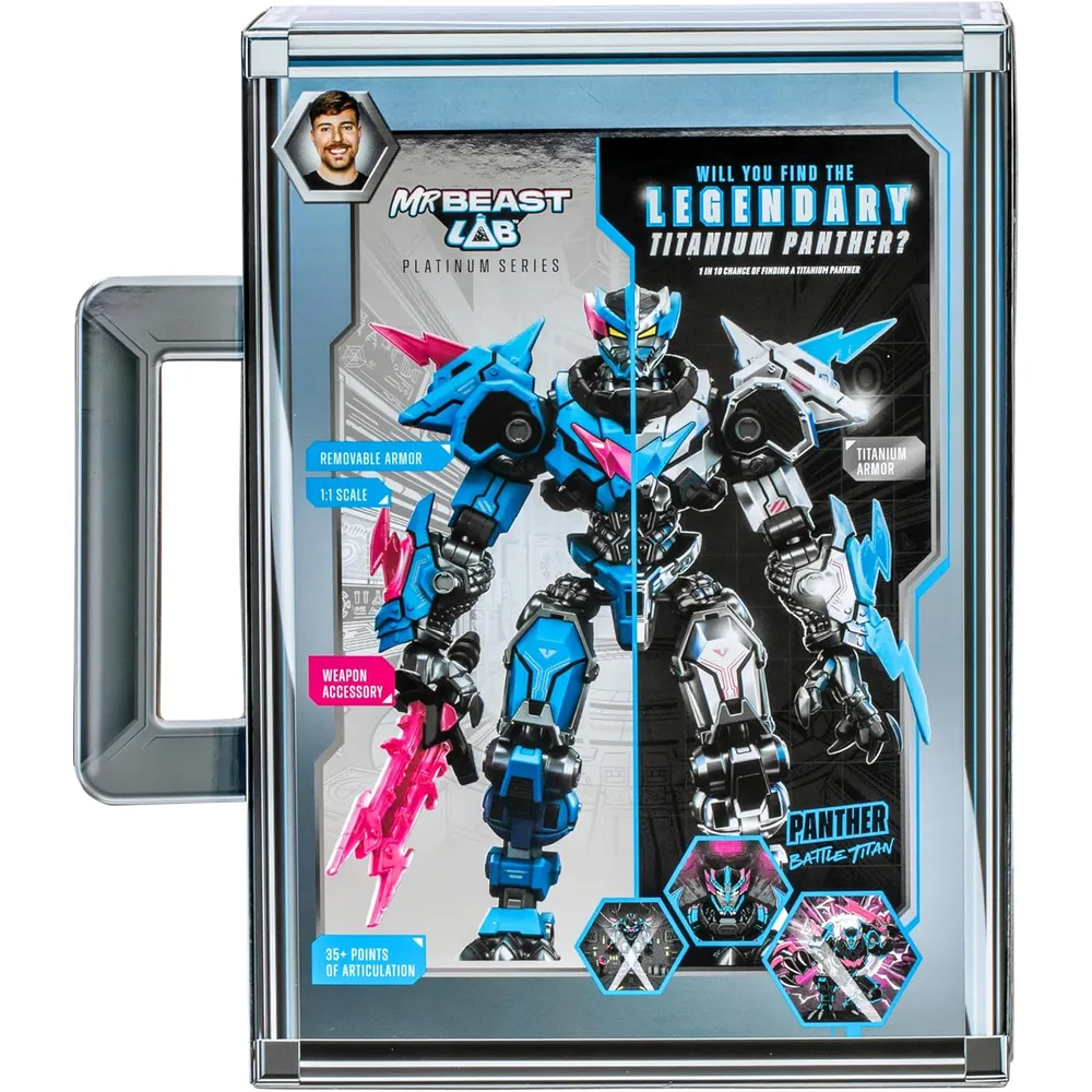 FIGURA MRBEAST LAB PANTERA TITAN PLATINUM 6.5" / 16.5 CM