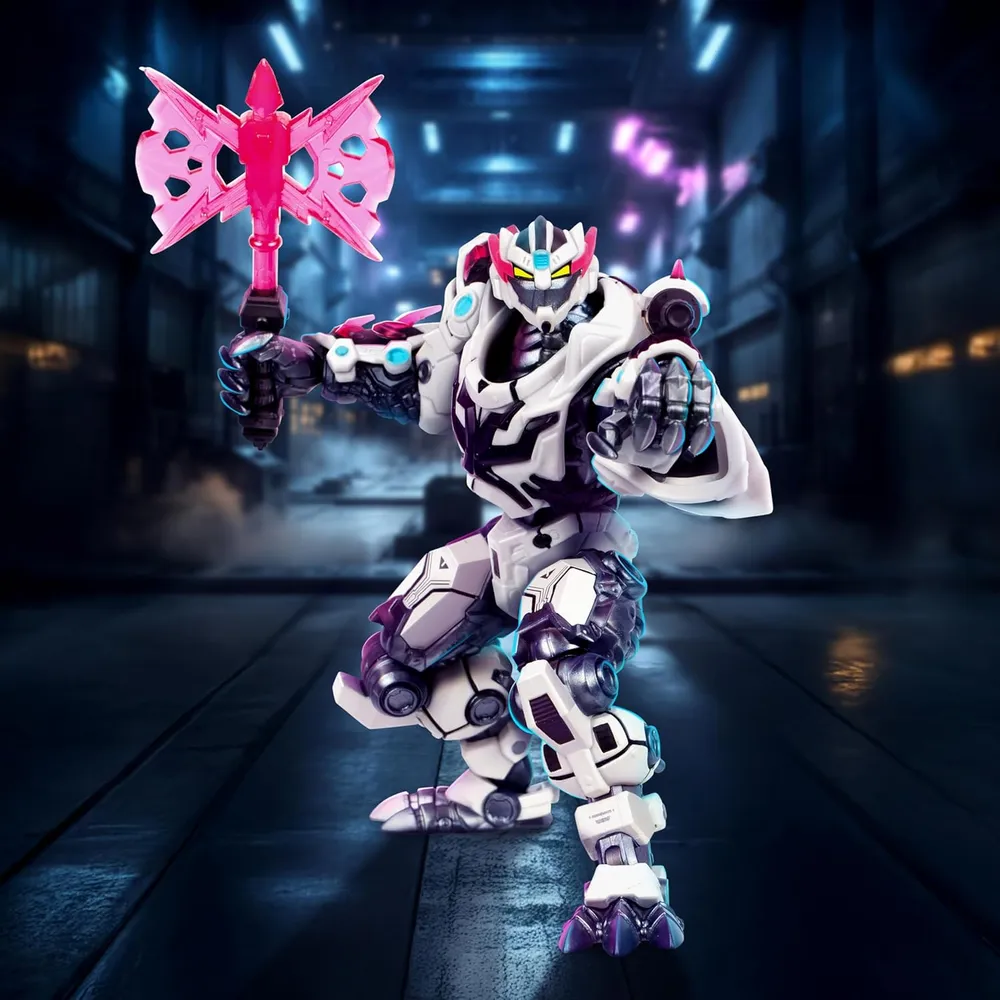 FIGURA MRBEAST LAB PLATINUM TIGER BATTLE TITAN 6.5" / 16.5 CM