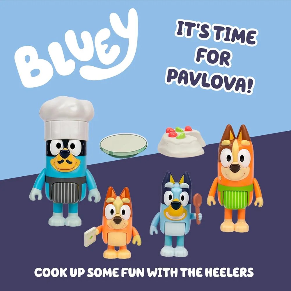 Bluey figuras juego Chef Pavlova 4 piezas