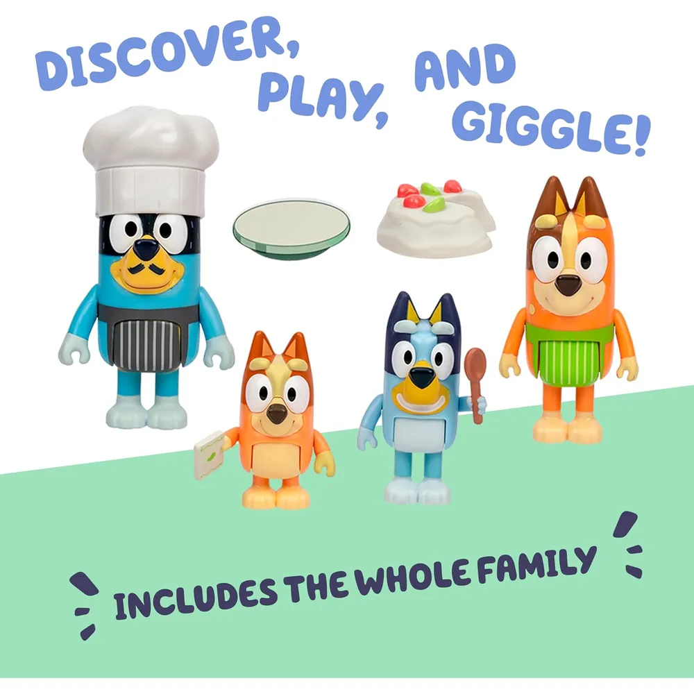 Bluey figuras juego Chef Pavlova 4 piezas