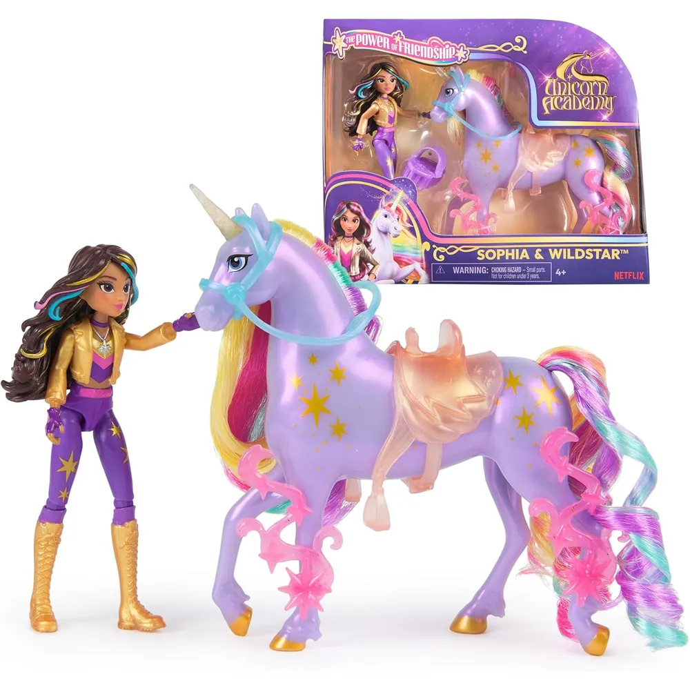 MUÑECA ACADEMIA UNICORNIO SOPHIA WILDSTAR SET AMISTAD