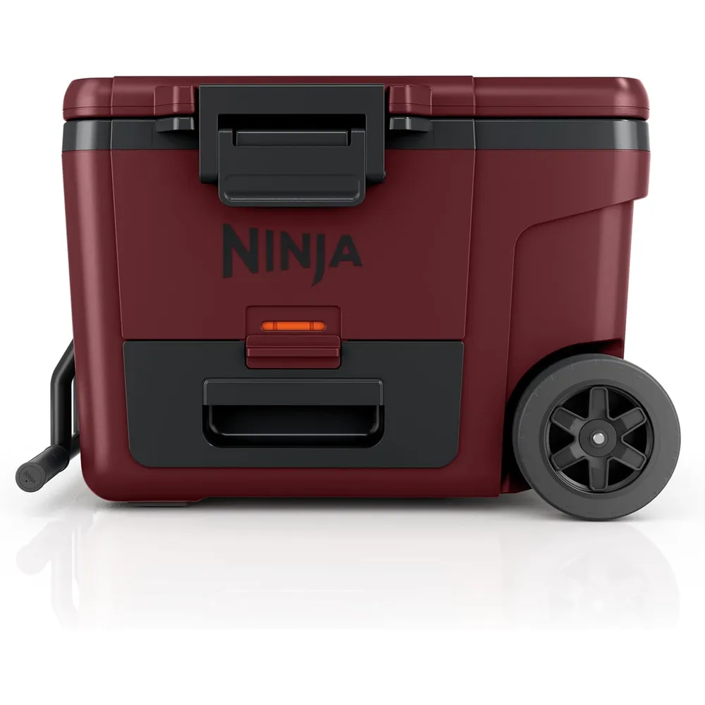 Ninja nevera portátil Frostvault FB245MR, con ruedas y cajón seco, 45 qt / 42,6 L | Merlot