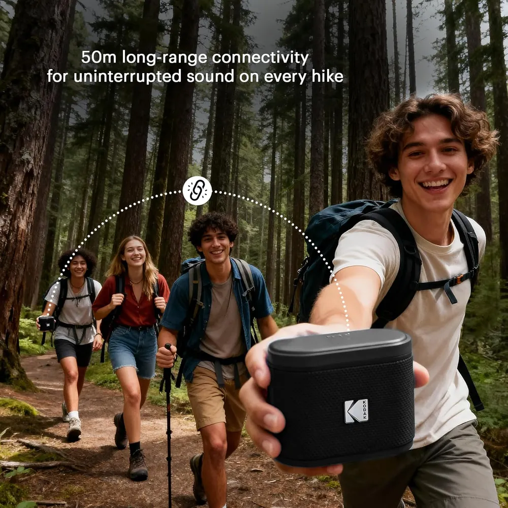 Kodak Soundbrix altavoz portátil Bluetooth IPX4 | Negro