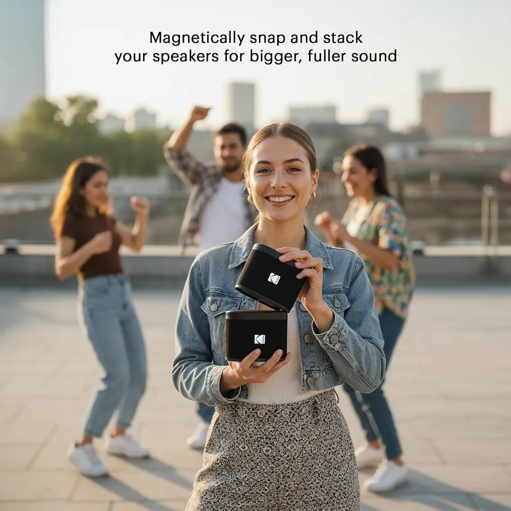 Kodak Soundbrix altavoz portátil Bluetooth IPX4 | Negro