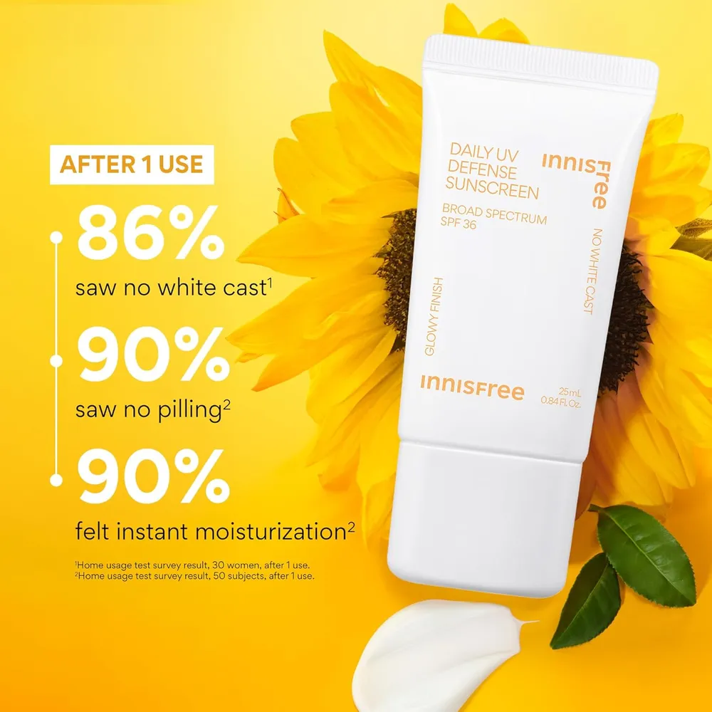 Protector solar facial Daily UV Defense pack 2 Innisfree