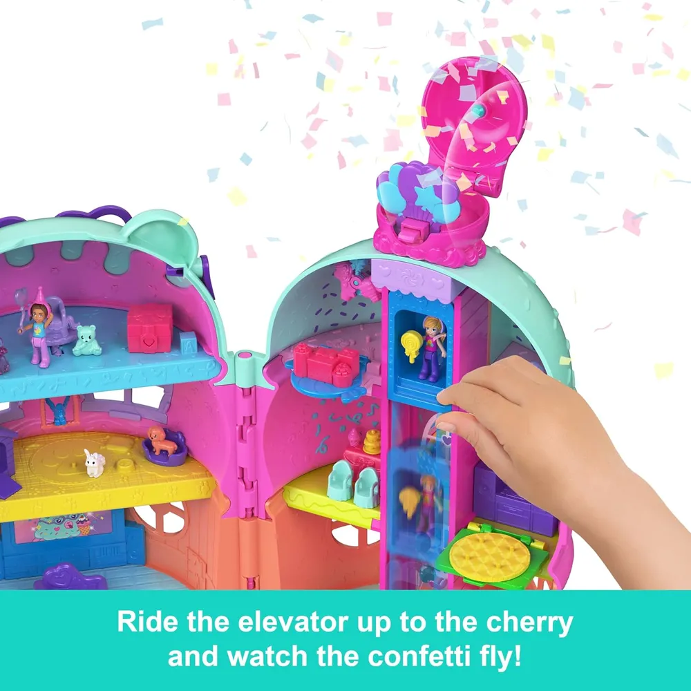 Polly Pocket Micromuñecas Casa de Helados con 25+ Accesorios