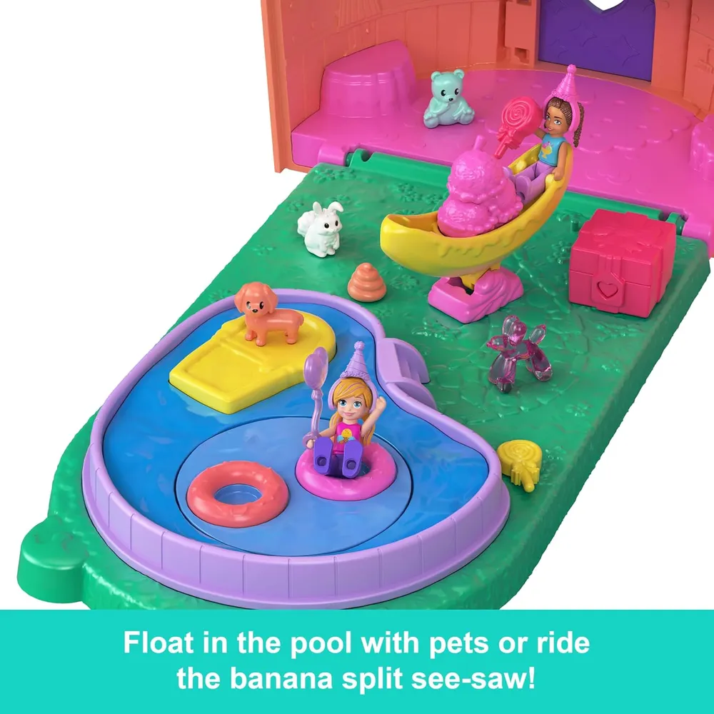 Polly Pocket Micromuñecas Casa de Helados con 25+ Accesorios