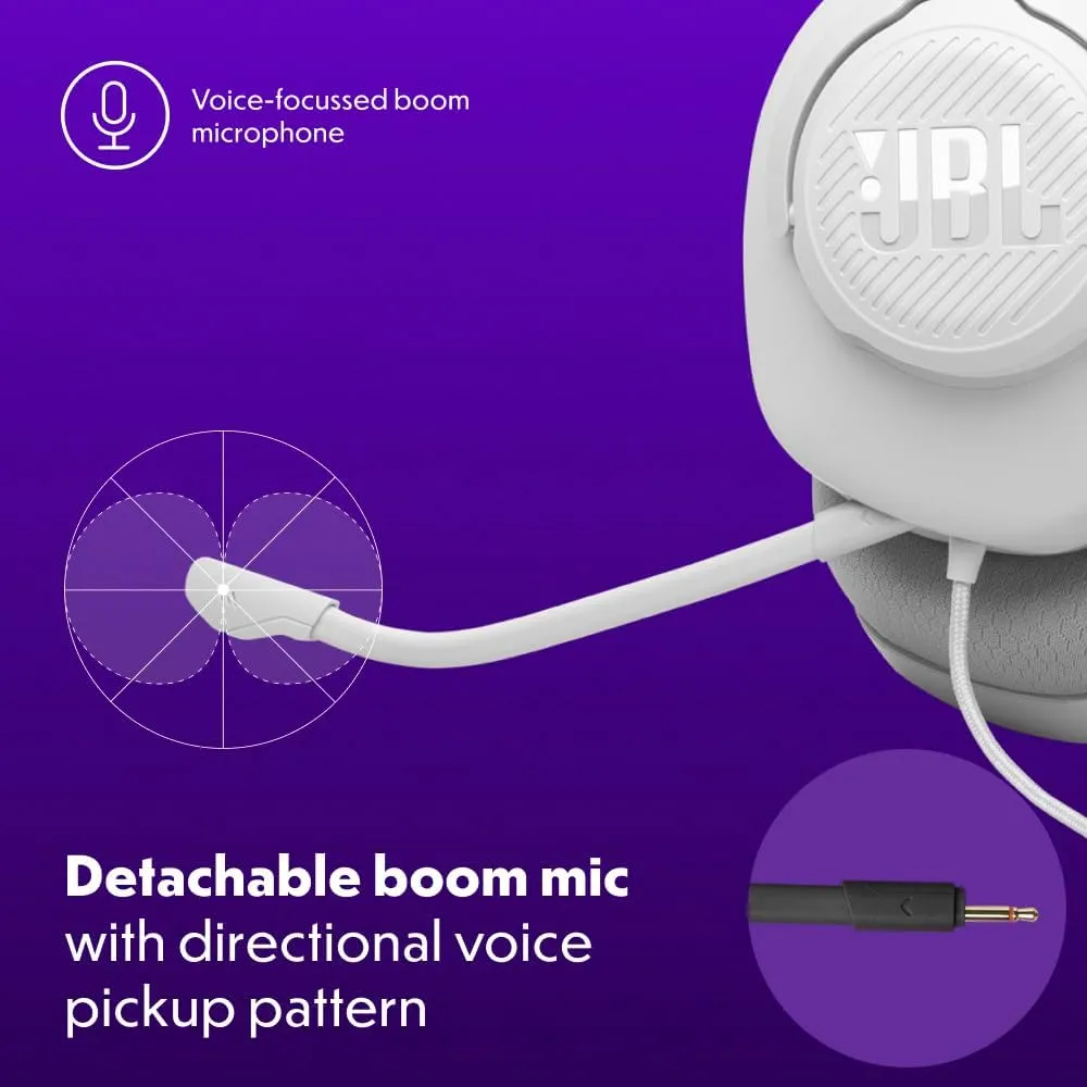 JBL Quantum 100M2 Auriculares Gaming | Blanco