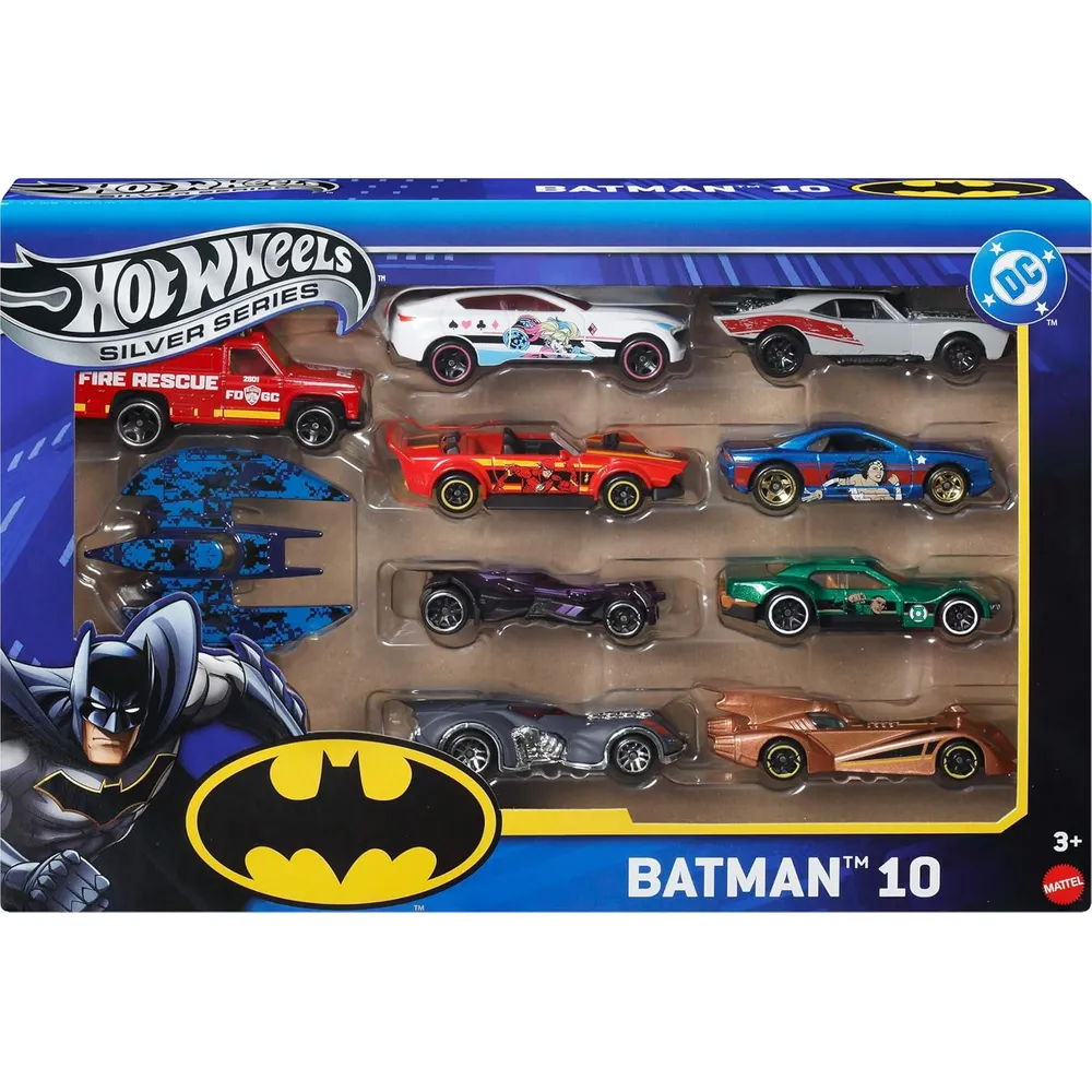 HOT WHEELS AUTOS BATMAN SET 10 PZS (ESTILOS DIVERSOS)