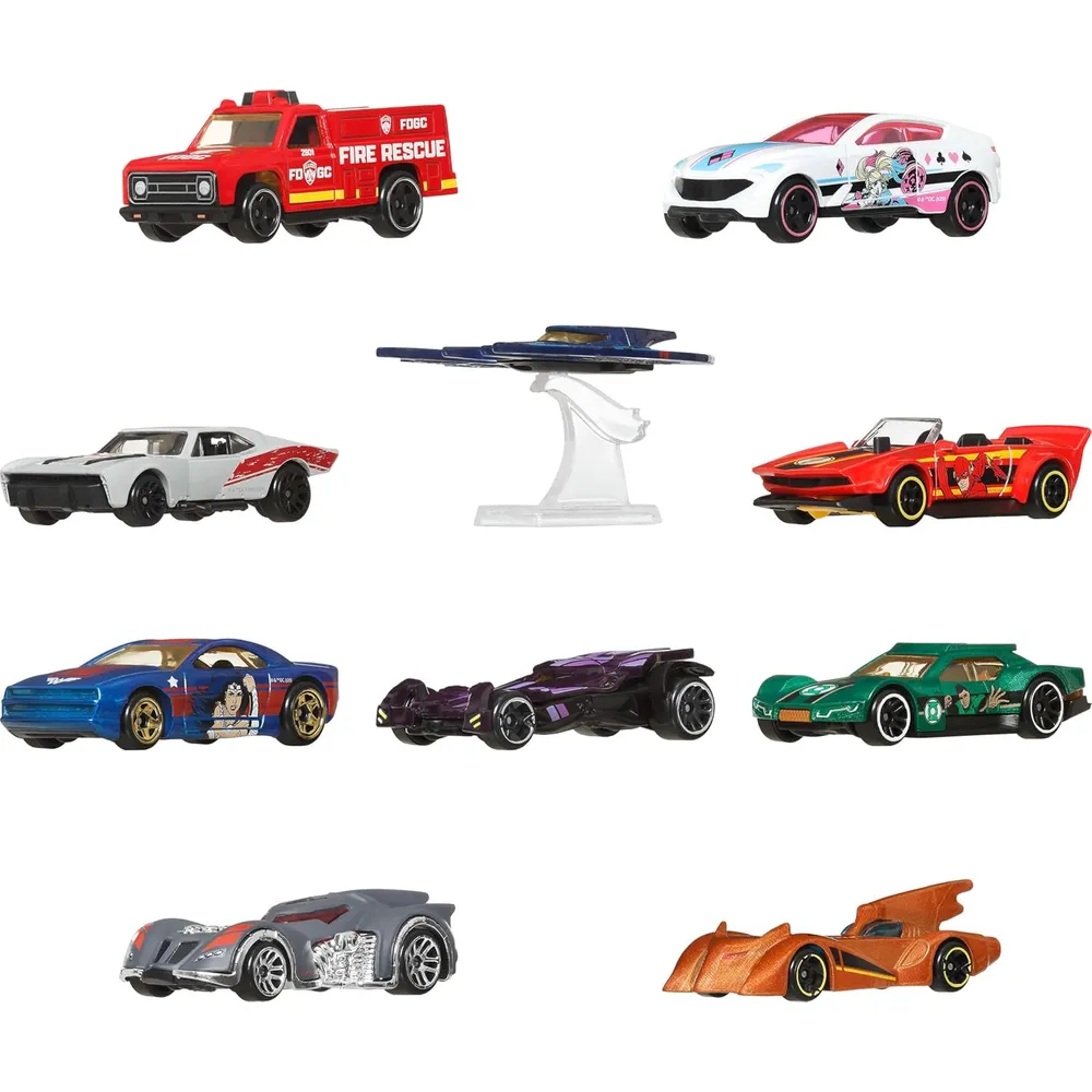 HOT WHEELS AUTOS BATMAN SET 10 PZS (ESTILOS DIVERSOS)