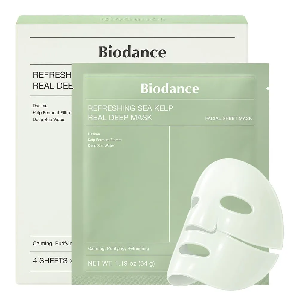 Mascarilla facial nocturna algas marinas 4 unidades Biodance | 1.19 oz / 34 gr