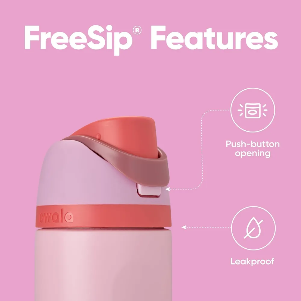Owala FreeSip Botella Acero Inoxidable 24 oz | Rosa