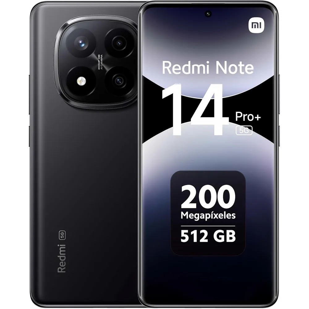 CELULAR XIAOMI REDMI NOTE 14 PRO+ 5G 512GB 12GB | NEGRO MEDIANOCHE