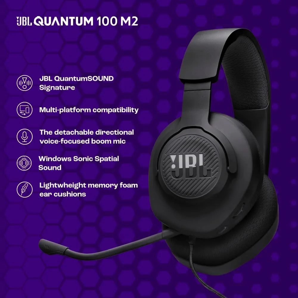JBL Quantum 100M2 Auriculares Gaming | Negro