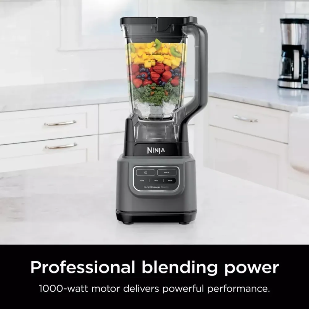 LICUADORA NINJA CLASSIC BE200 1000 W, 72 OZ / 2.1 L | GRIS OSCURO