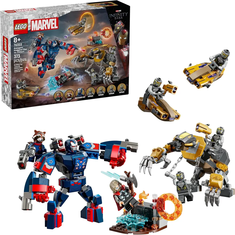LEGO MARVEL AVENGERS ENDGAME THOR VS CHITAURI CON 7 MINIFIGURAS