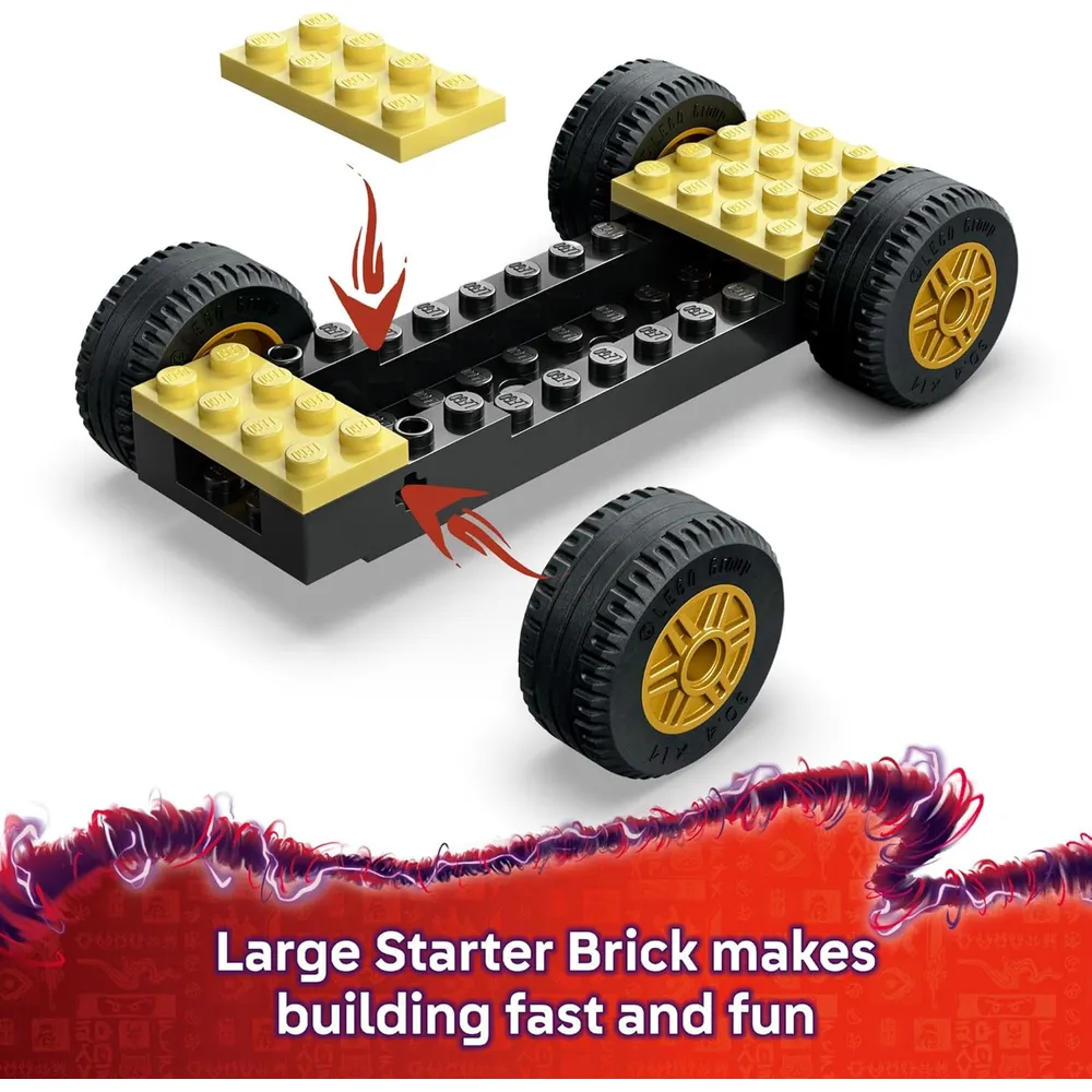 Lego Ninjago Rogue vs Drix, set de construcción de coches y juego ninja