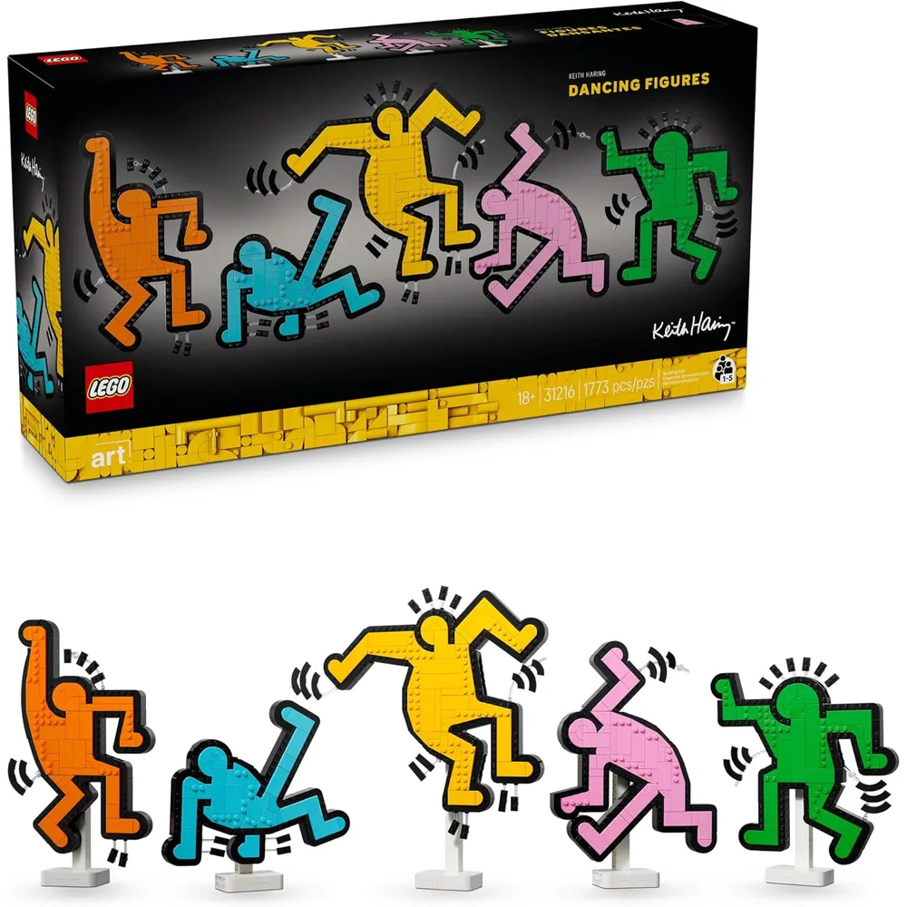 Lego Art Keith Haring, figuras danzantes para decoración y manualidades