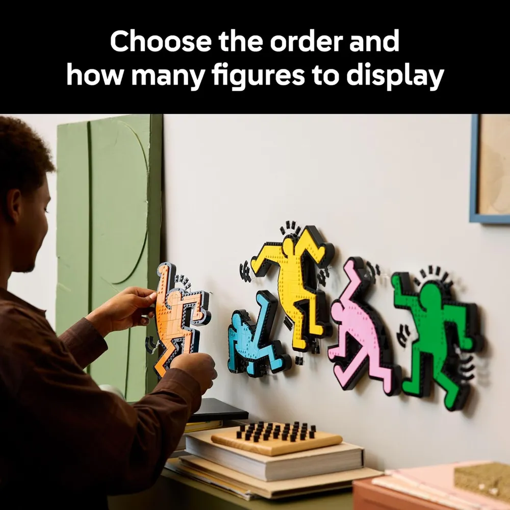 Lego Art Keith Haring, figuras danzantes para decoración y manualidades