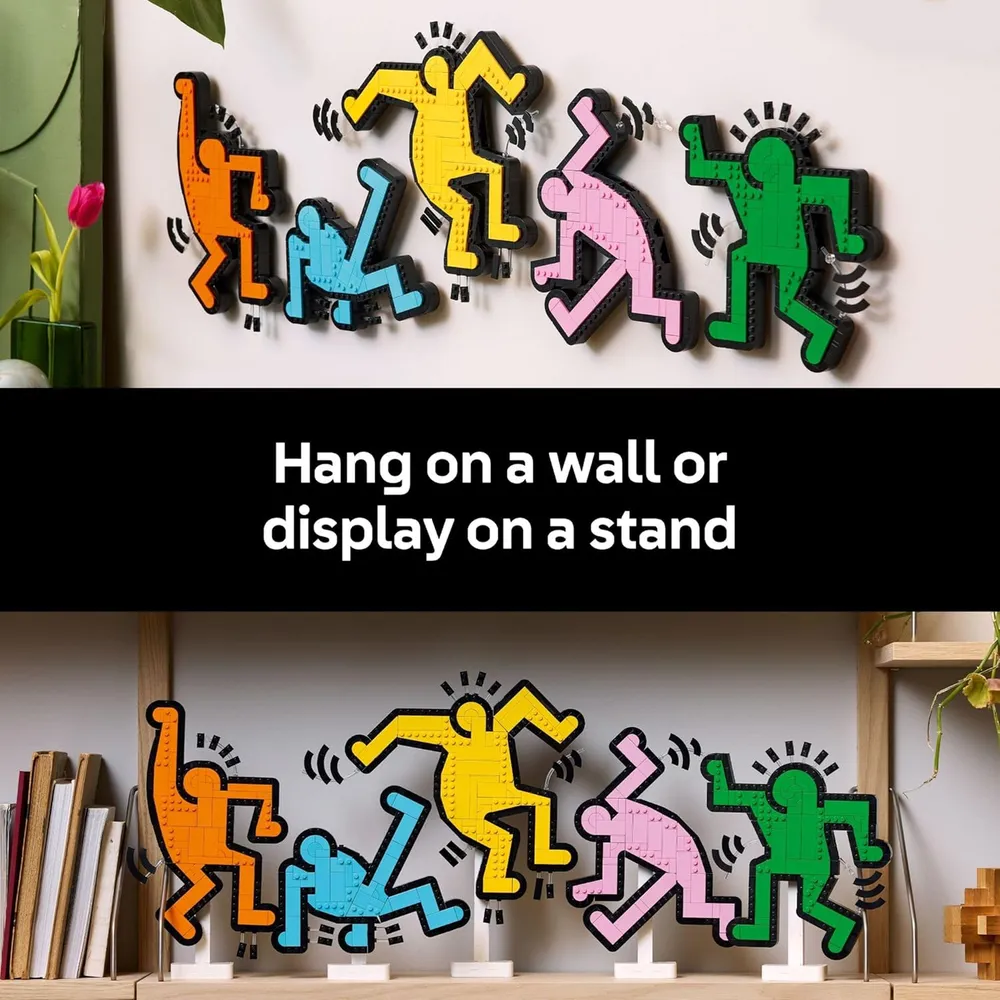 Lego Art Keith Haring, figuras danzantes para decoración y manualidades