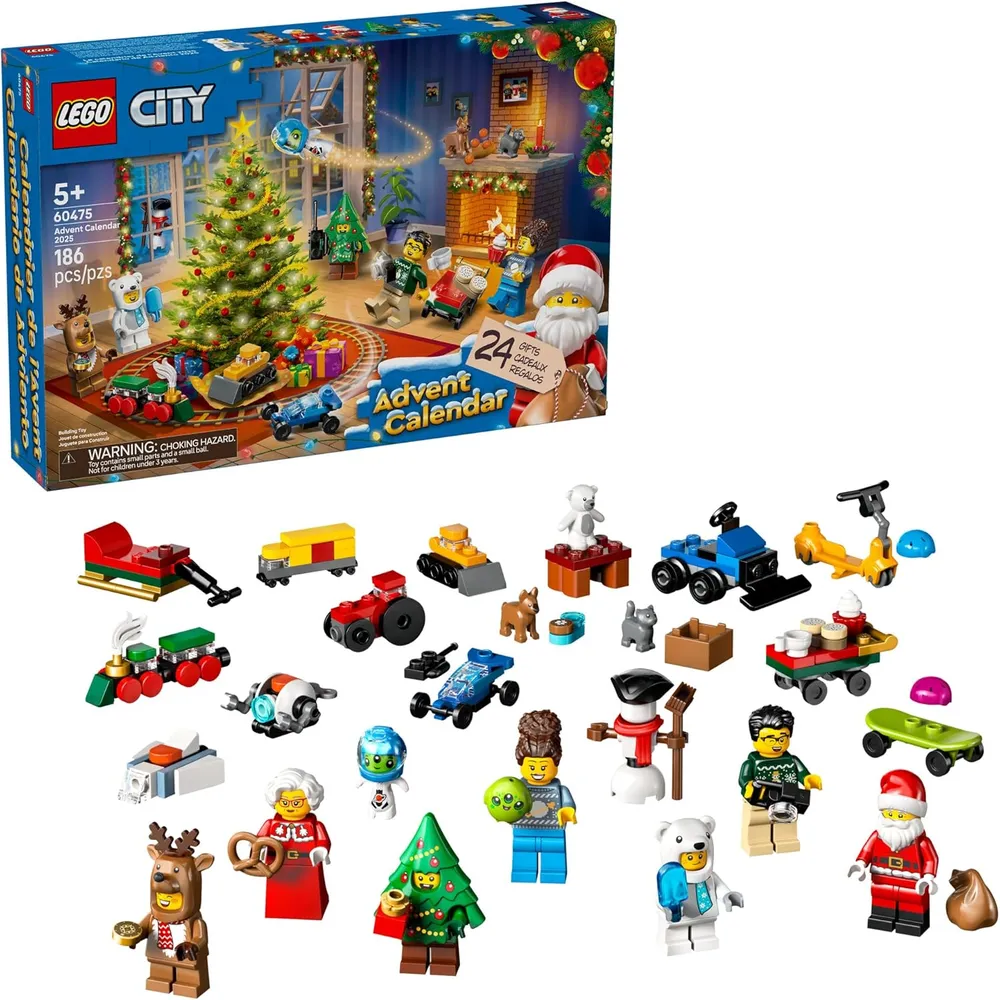Lego City Calendario de Adviento 2025, set con 24 sorpresas y minifiguras