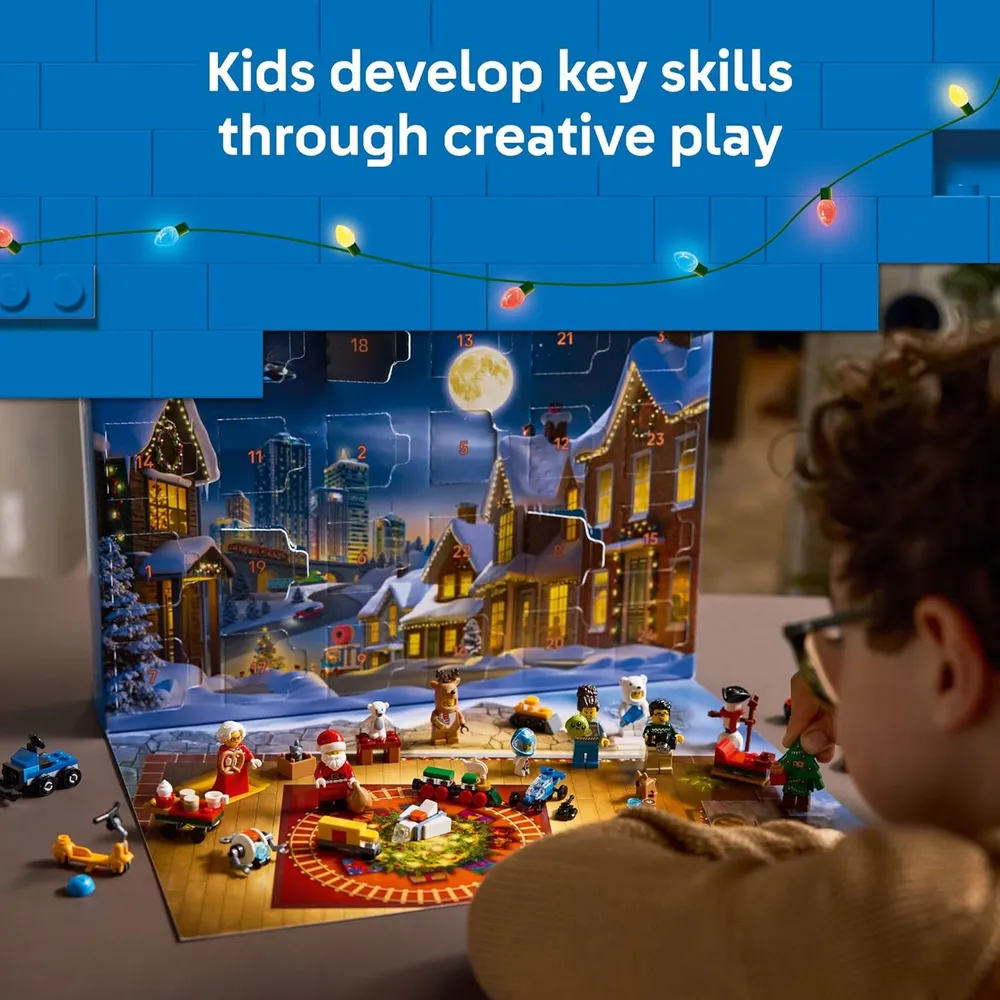 Lego City Calendario de Adviento 2025, set con 24 sorpresas y minifiguras